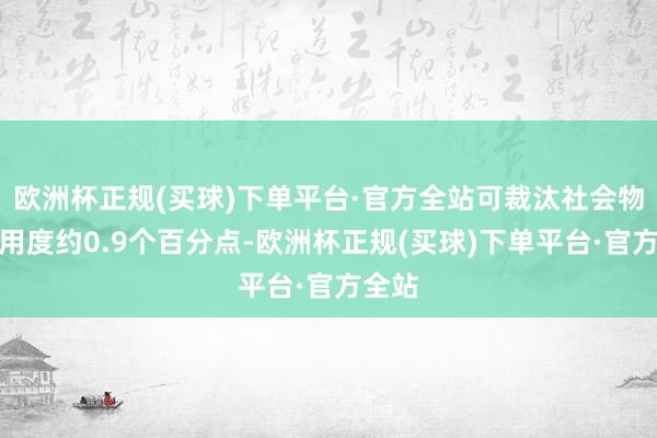 欧洲杯正规(买球)下单平台·官方全站可裁汰社会物流总用度约0.9个百分点-欧洲杯正规(买球)下单平台·官方全站