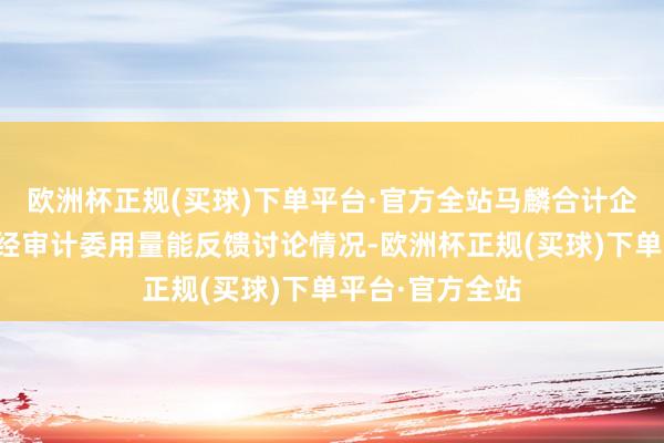 欧洲杯正规(买球)下单平台·官方全站马麟合计企业每月公布的经审计委用量能反馈讨论情况-欧洲杯正规(买球)下单平台·官方全站