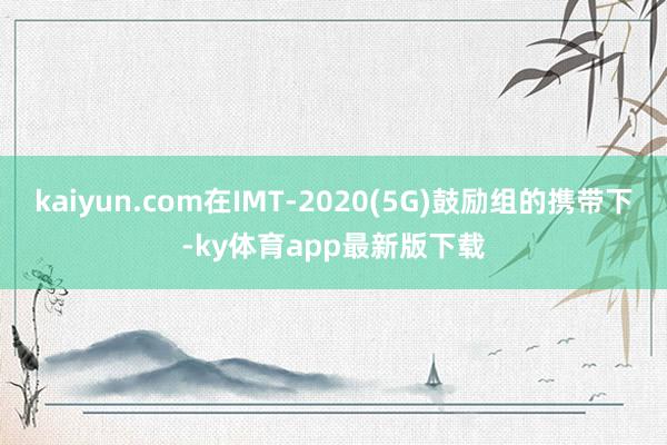 kaiyun.com在IMT-2020(5G)鼓励组的携带下-ky体育app最新版下载